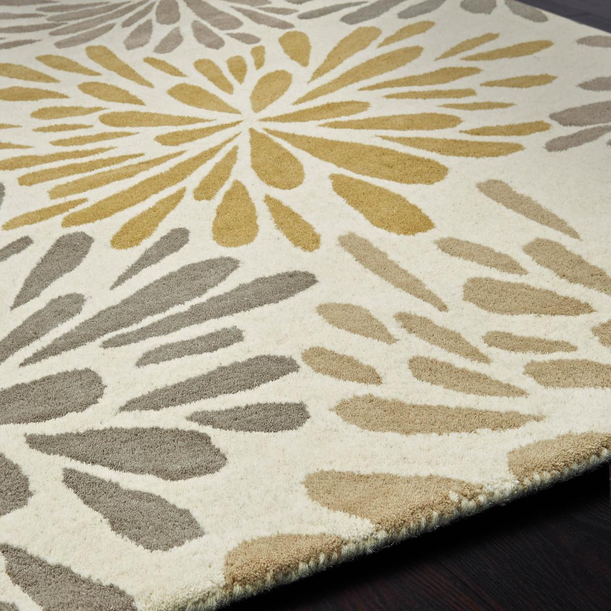Flowerburst Wool Rugs in Grey – image 2