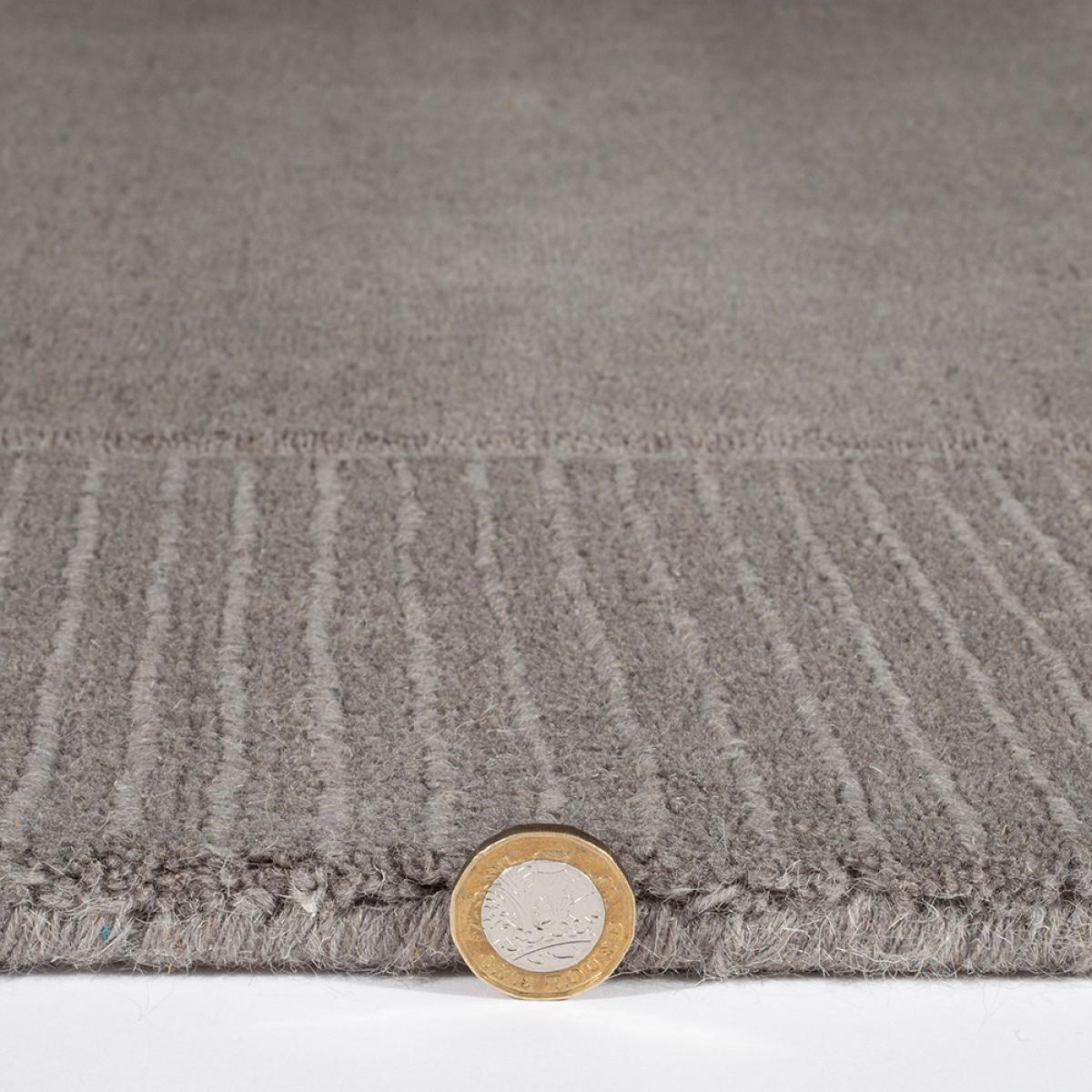 Esme Mayfair Carved Wool Runner Rugs in Grey 60x230cm – image 3