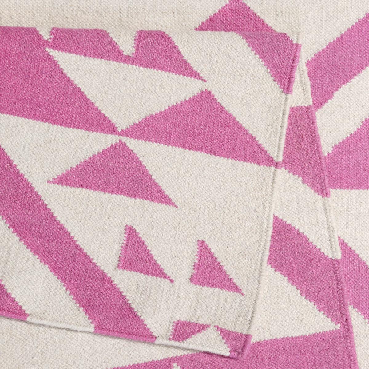 Pink Mellow Geometric Wool Rugs 004 11 by Accessorize200x290cm – image 3