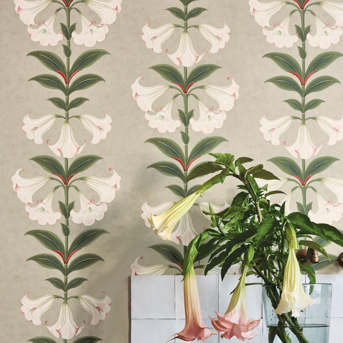 Angels Trumpet Wallpaper 117 3007 by Cole & Son in Stone BeigeRoll
