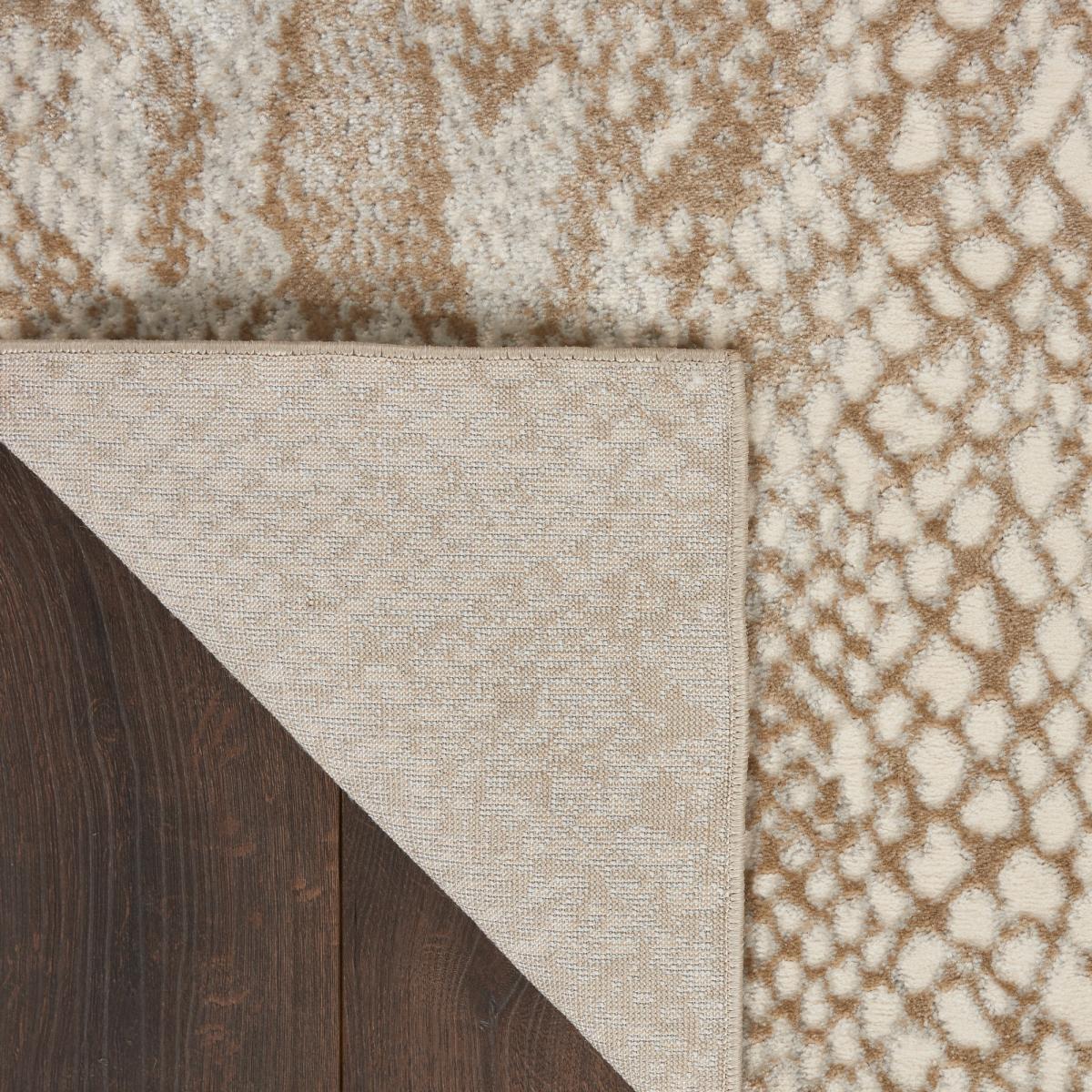 Solace Designer Print Rugs SLA06 in Ivory Beige by Nourison160x221cm – image 2