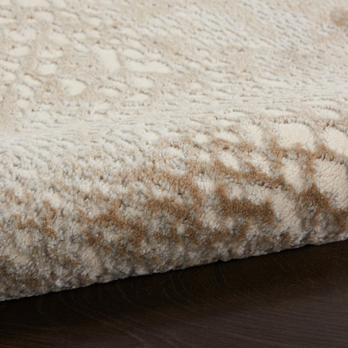Solace Designer Print Rugs SLA06 in Ivory Beige by Nourison160x221cm – image 3