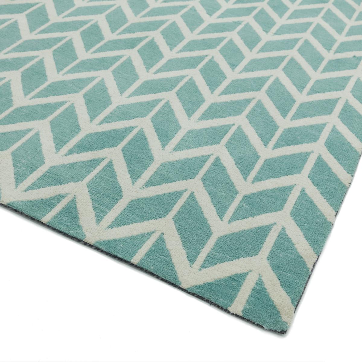 Arlo Chevron Modern Rugs AR05 in Light Blue and Cream 200x300cm – image 3
