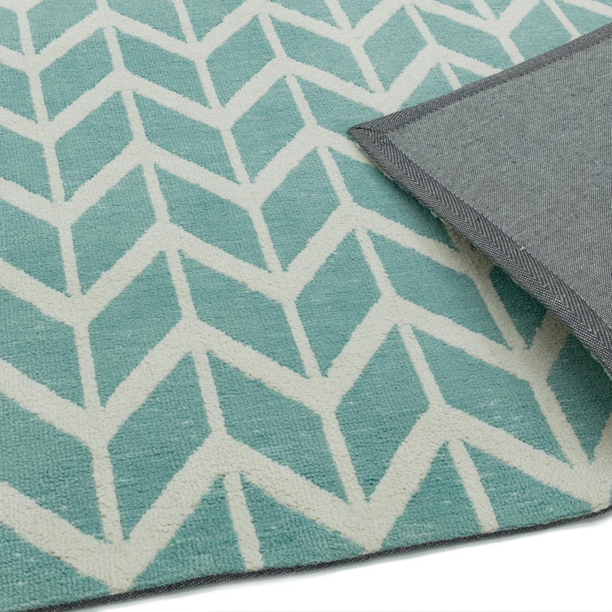 Arlo Chevron Modern Rugs AR05 in Light Blue and Cream 200x300cm – image 4