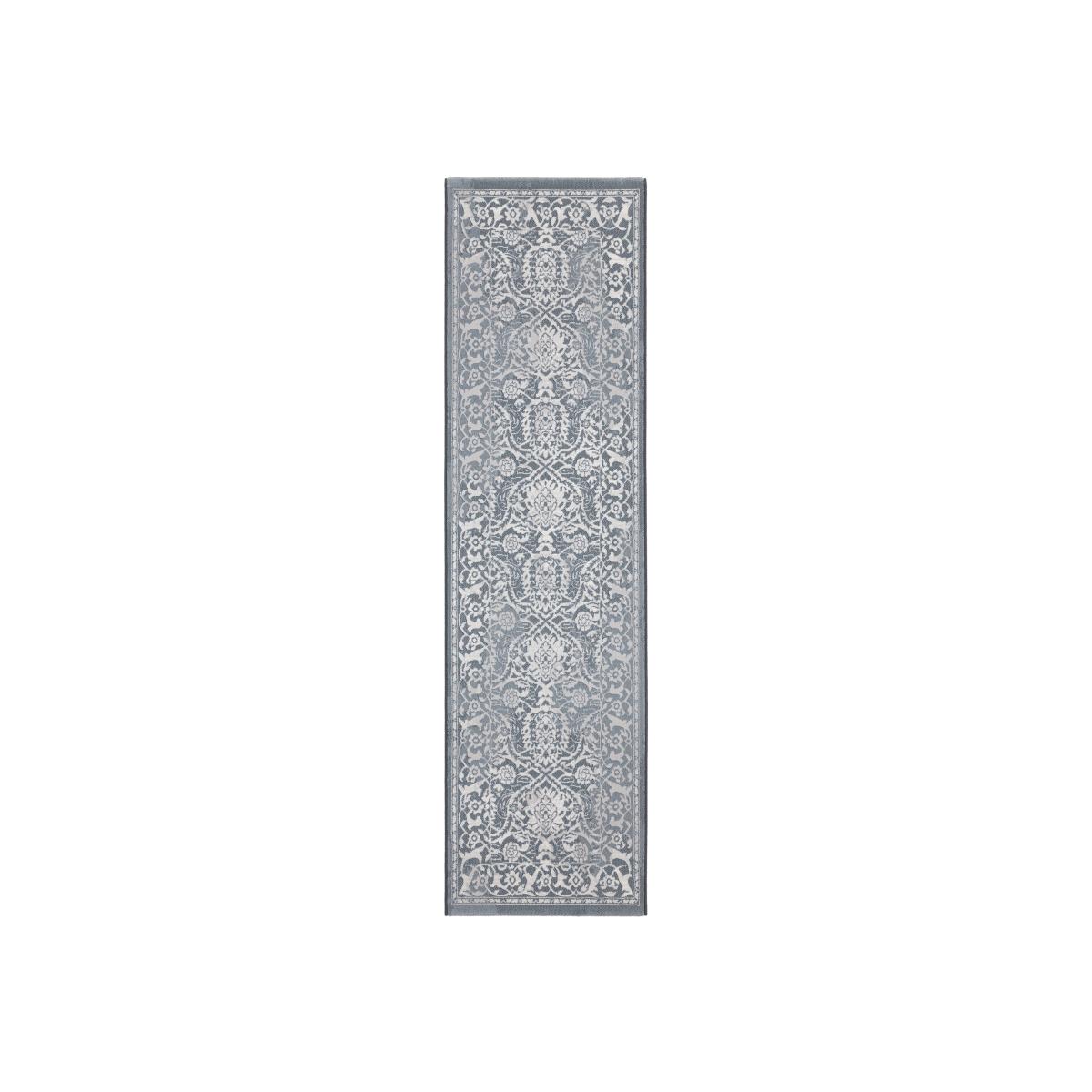Victoriana Traditional Distressed Runner Rugs in Denim Beige 67x240cm – image 1