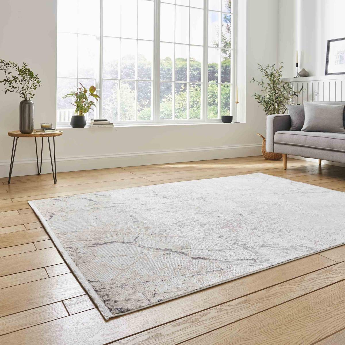 Bellagio 9141 Modern Abstract Distressed Rugs in Beige200x290cm – image 2