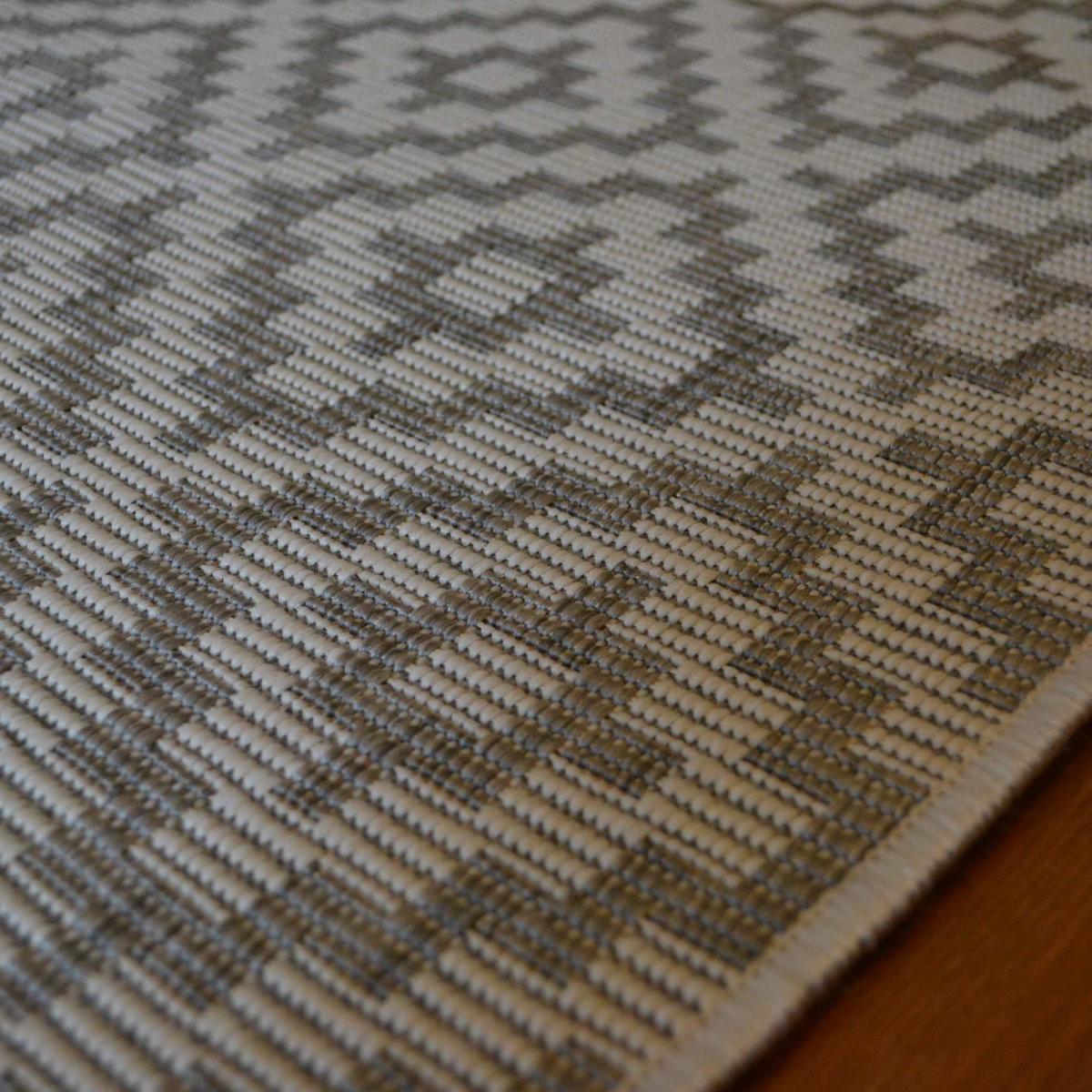 Patio PAT11 Diamond Indoor Outdoor Runner Rugs in Grey 66x240cm – image 4