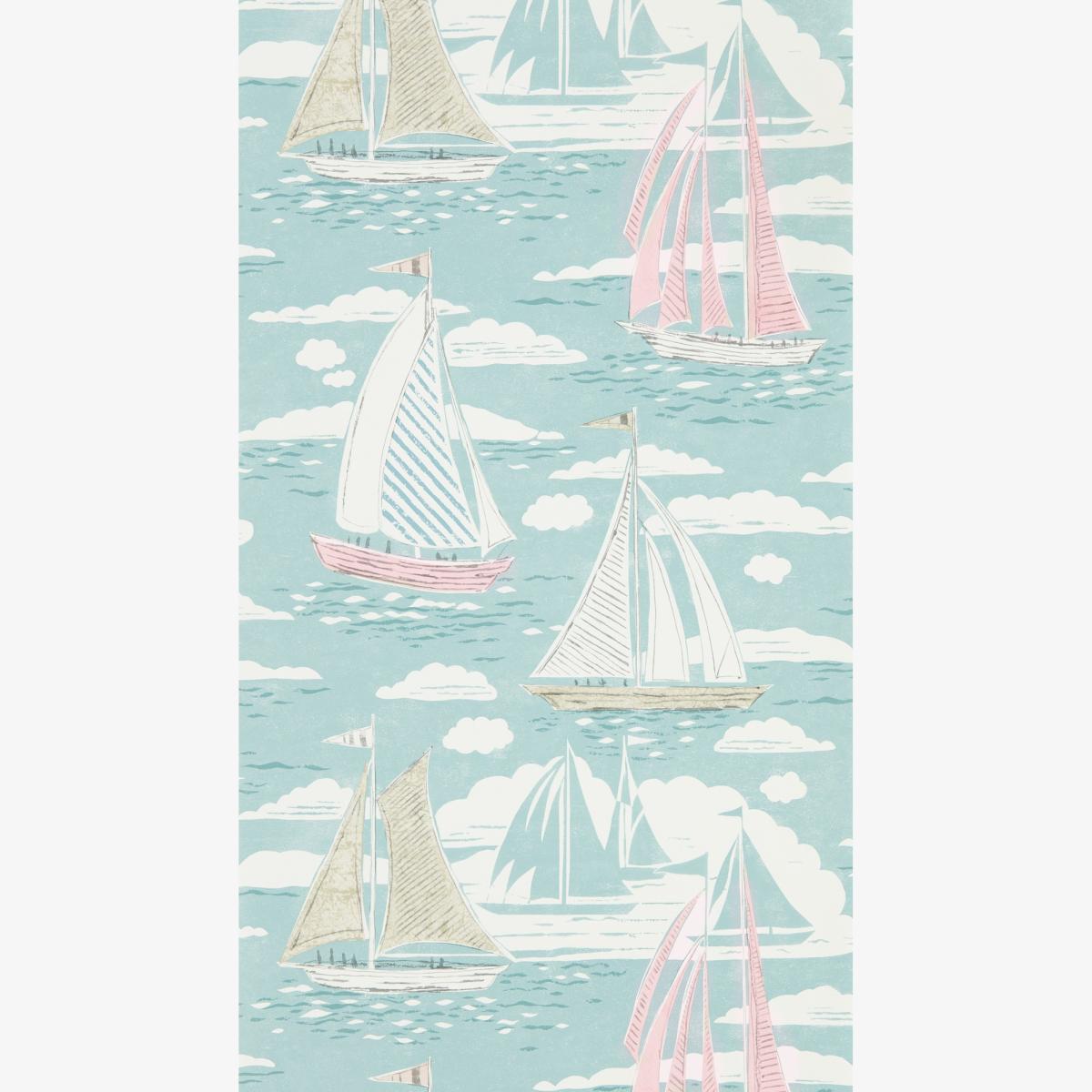 Sailor Wallpaper 216573 by Sanderson in Sky BlueRoll