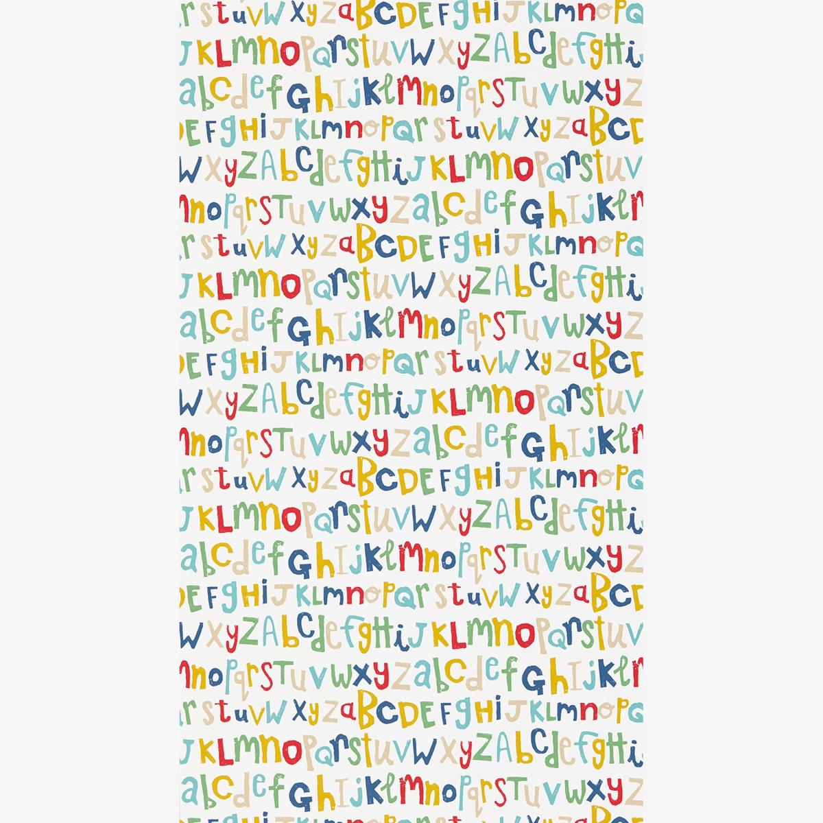 Letters Play Wallpaper 111279 by Scion in Pistachio Pimento Denim Roll