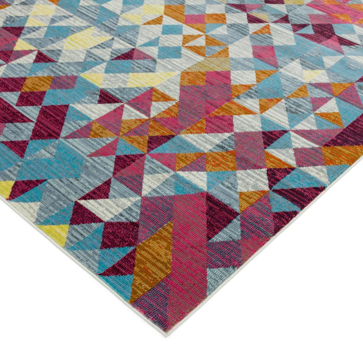 Amelie Rhombus Geometric Rugs in AM11 Multi – image 3