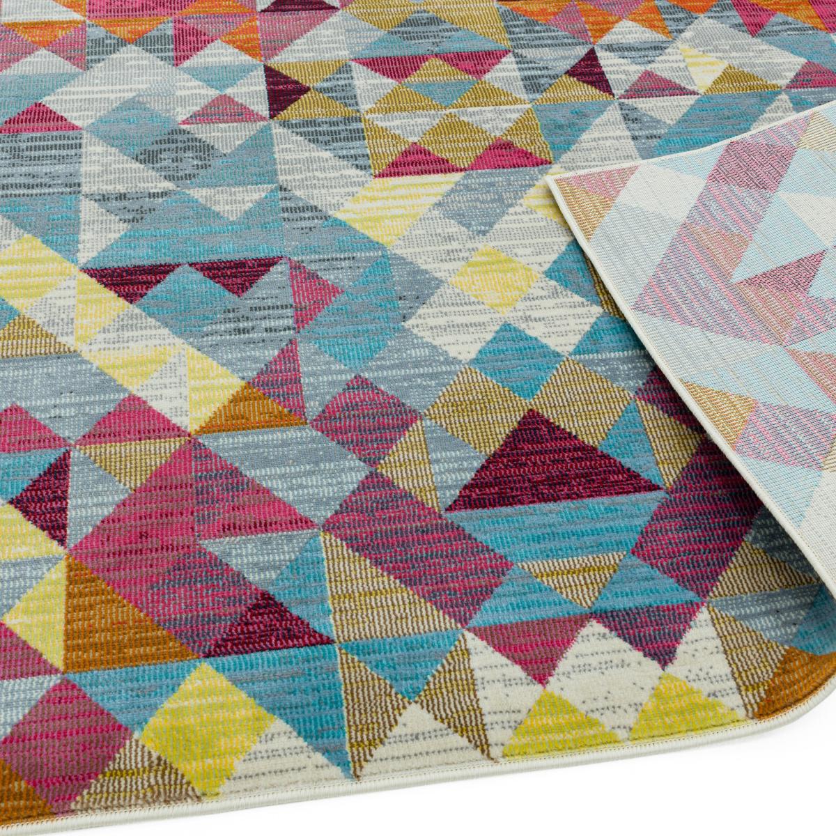 Amelie Rhombus Geometric Rugs in AM11 Multi – image 4