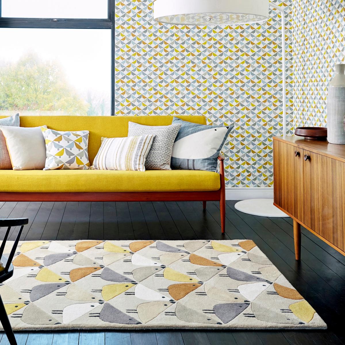 Lintu Wallpaper 111522 by Scion in Dandelion Butterscotch Pebble Roll – image 1