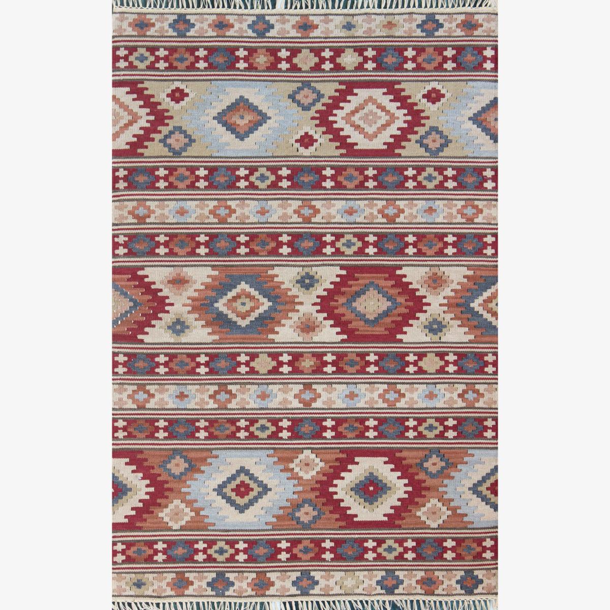 Hippie Kelim 07 Traditional Tribal Warm Brown Multi Wool Rugs 160x230cm