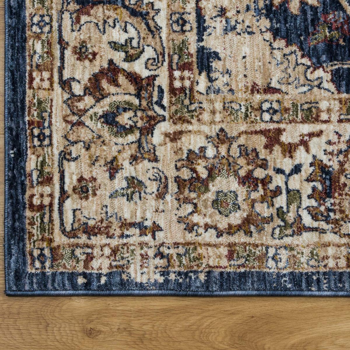 Alhambra Traditional Rugs 6549A in Light and Dark Blue 300x480cm – image 1