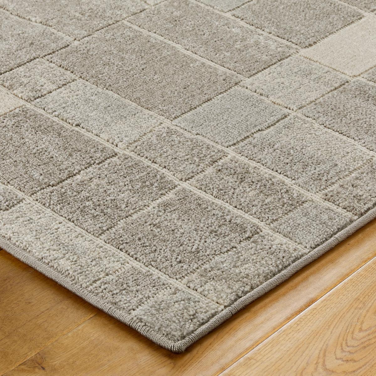 Monaco Block Indoor Outdoor Modern Rugs in Grey Beige120x170cm – image 2