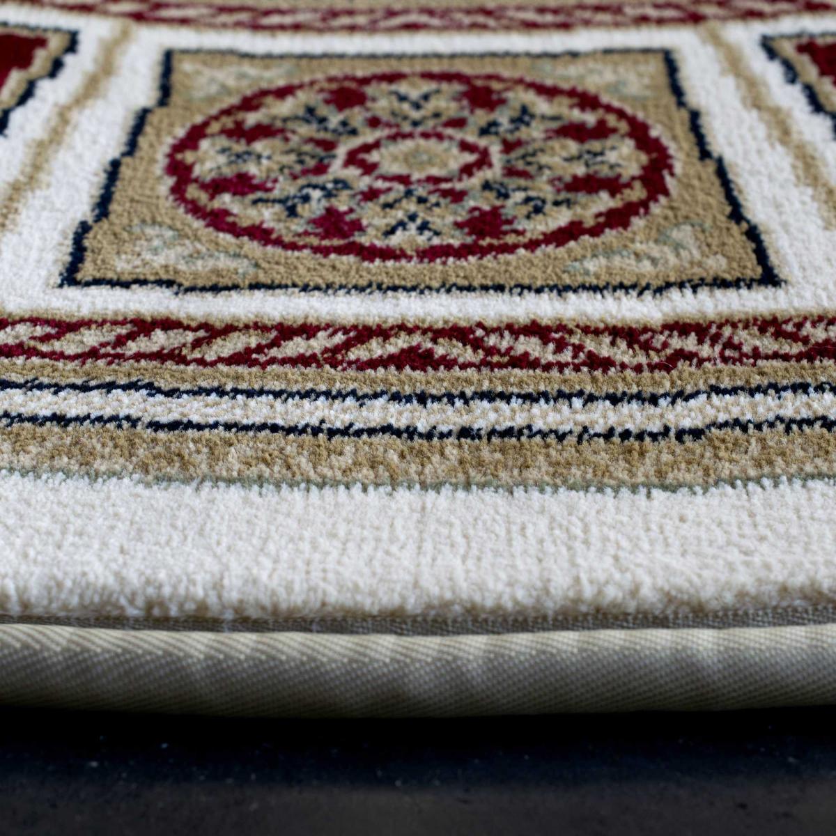 Da Vinci Traditional Bordered Circle 57801 6414 Rugs in Cream Red&nbsp;200x200cm – image 2