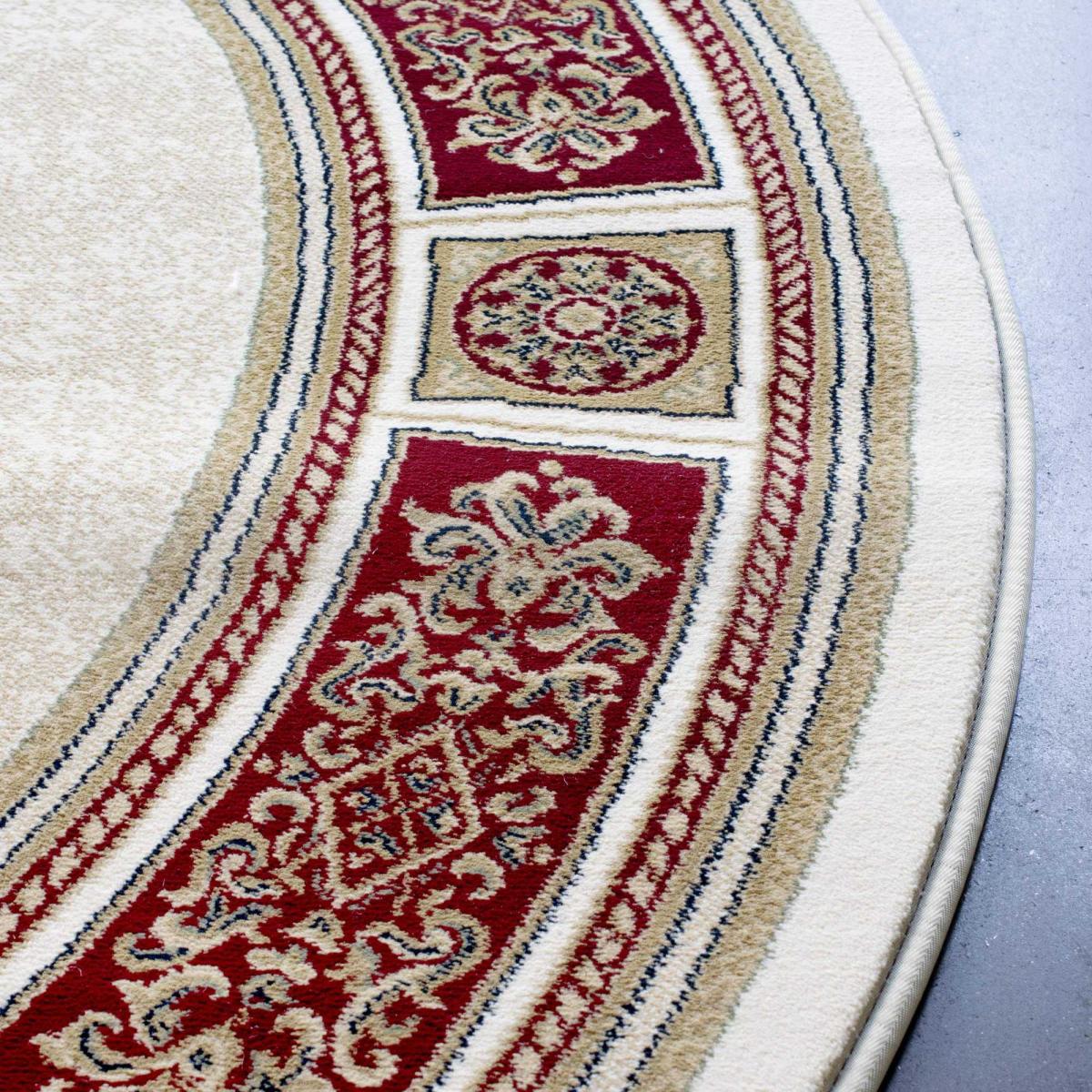 Da Vinci Traditional Bordered Circle 57801 6414 Rugs in Cream Red&nbsp;200x200cm – image 3