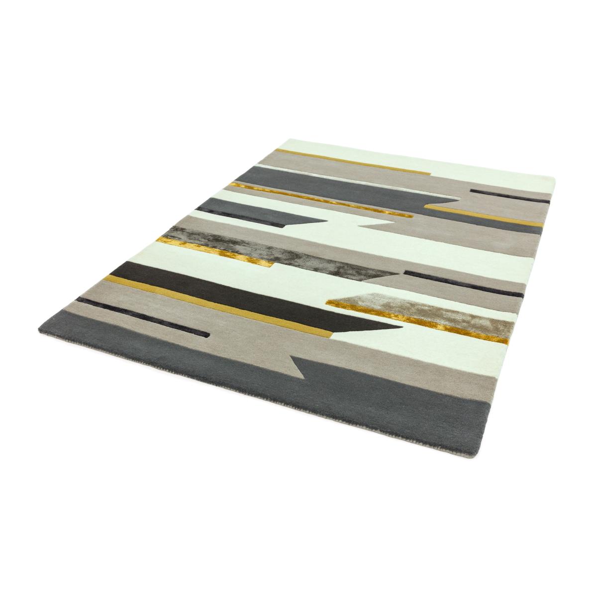 Matrix Rhombus MAX62 Modern Abstract Rugs in Mustard Yellow 120x170cm – image 1