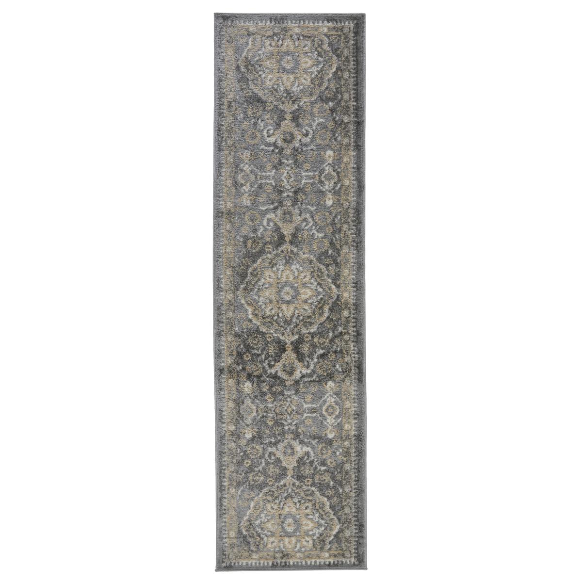 Zoe 9 E Runner Rugs in Traditional Distressed Grey 60x230cm – image 5