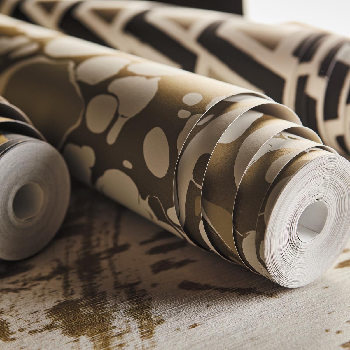 Marble Wallpaper 2112836 by Harlequin in Incense Soft Focus Gold Roll – image 2