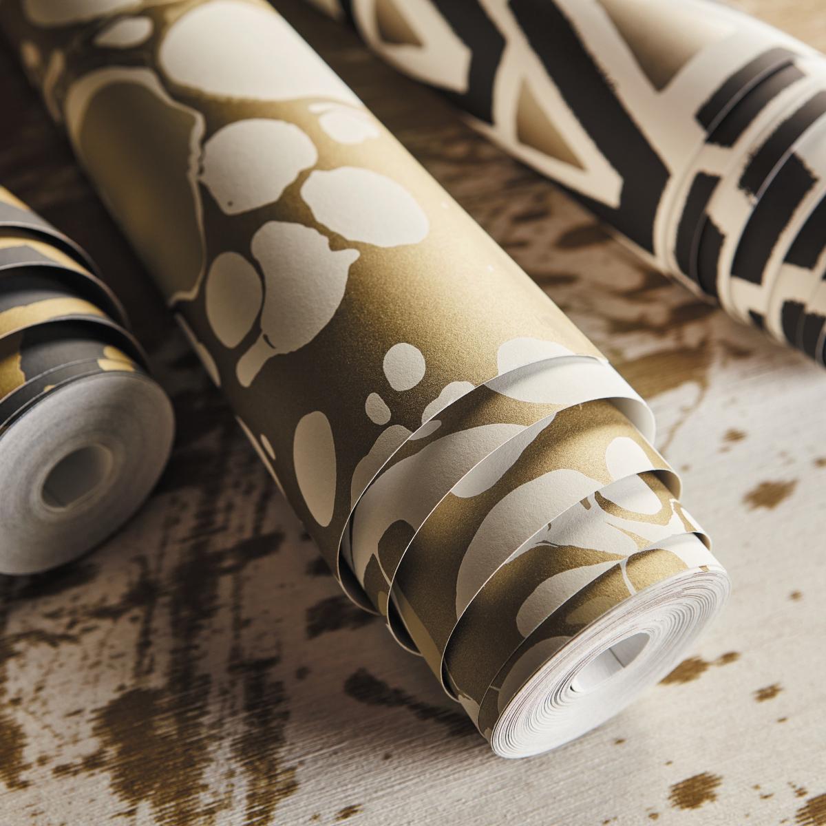 Marble Wallpaper 2112836 by Harlequin in Incense Soft Focus Gold Roll – image 3