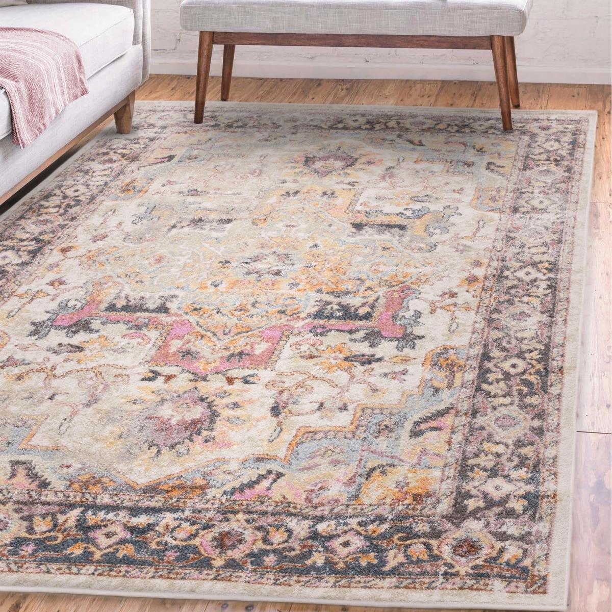 Flores Kira FR04 Traditional Persian Floral Rugs in Multi – image 1
