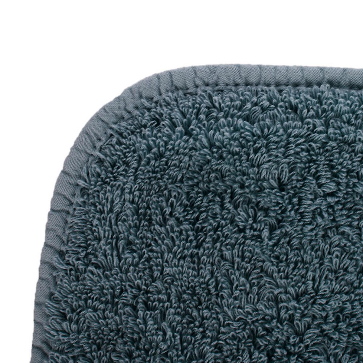 Super Pile Plain Bathroom Towels by Designer Abyss & Habidecor in 306 Blue Stone 30x30cm – image 2