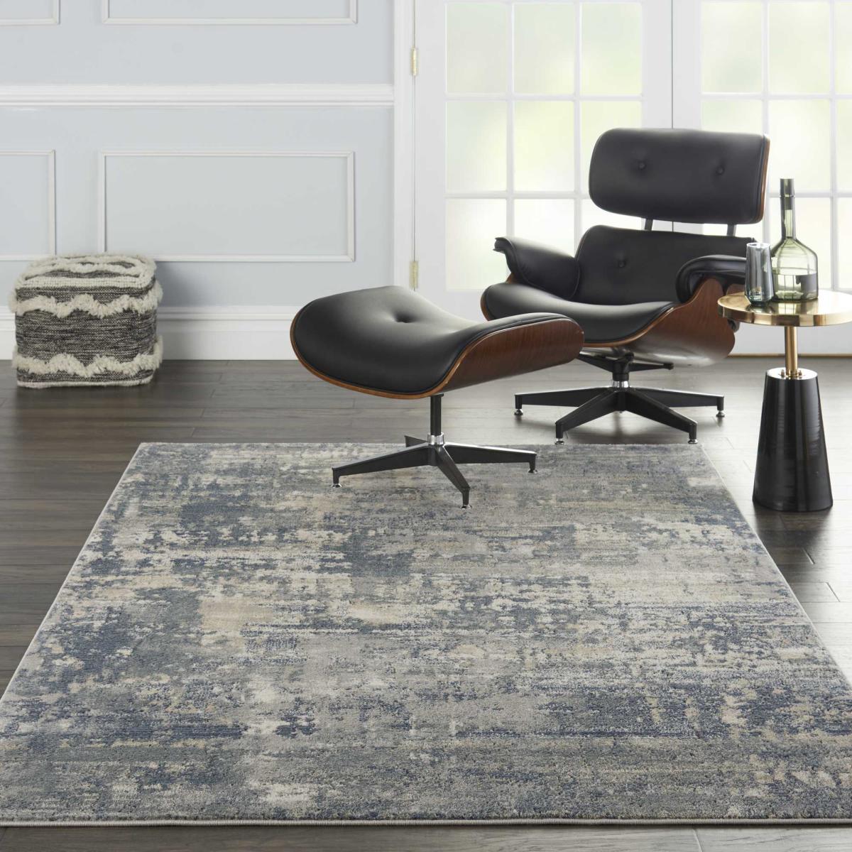 Quarry QUA04 Abstract Distressed Rugs in Grey Beige 239x300cm – image 1