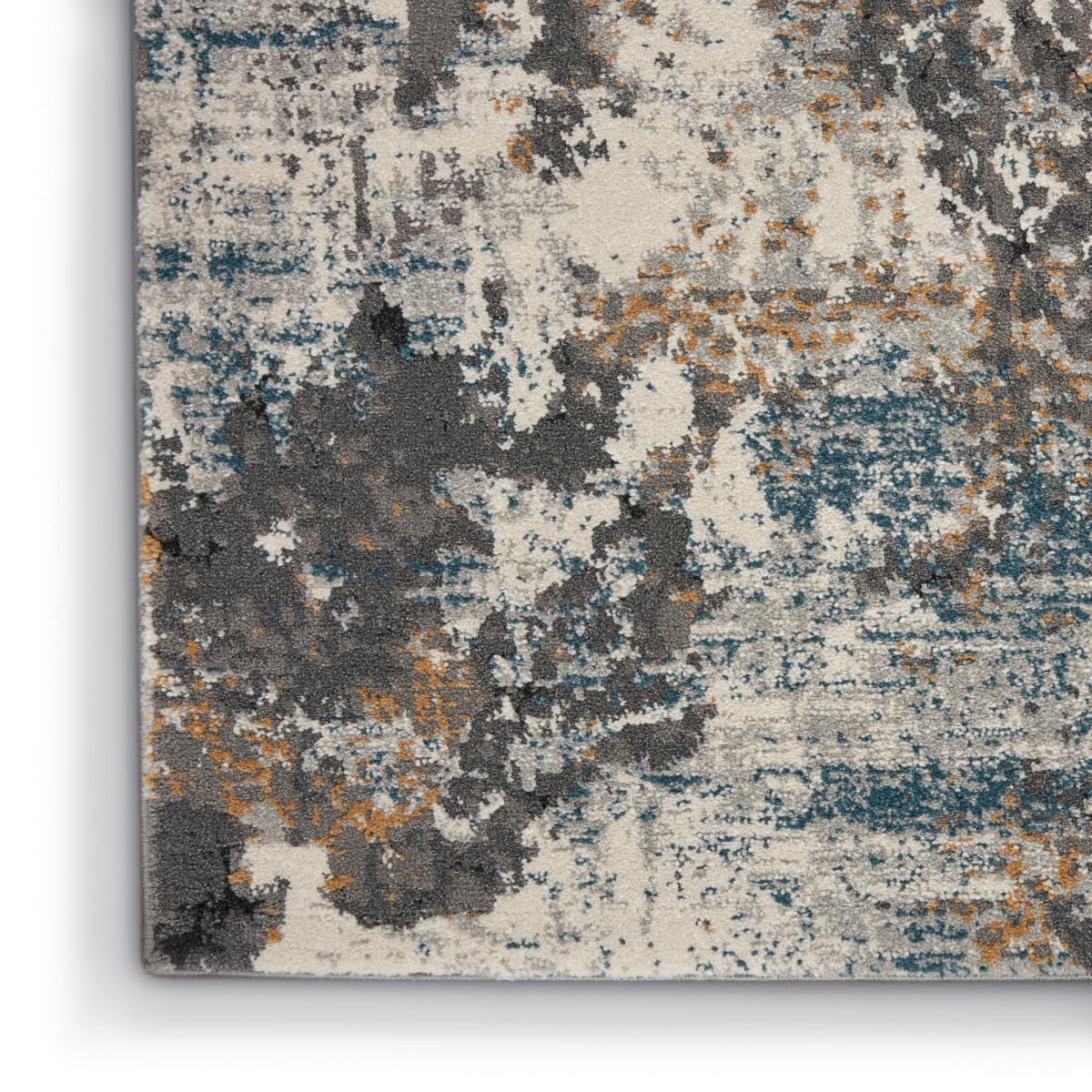 Tangra TNR01 Abstract Rug by Nourison in Grey Multicolour162x223cm – image 2
