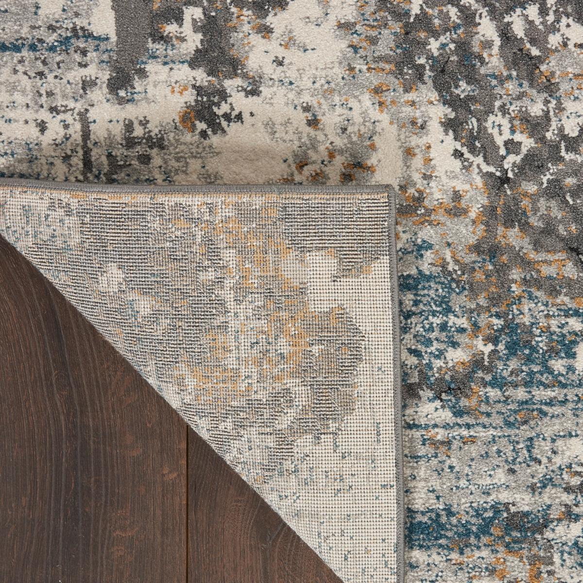Tangra TNR01 Abstract Rug by Nourison in Grey Multicolour162x223cm – image 4