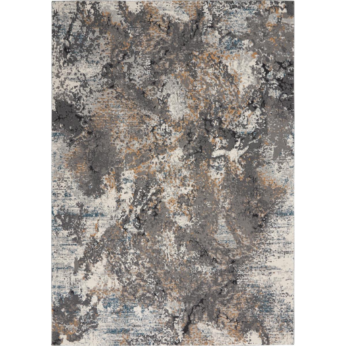 Tangra TNR01 Abstract Rug by Nourison in Grey Multicolour162x223cm – image 5