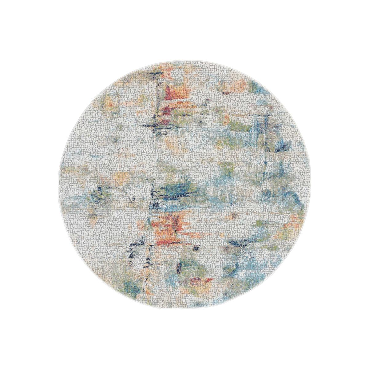Ankara Global Abstract Circle Rugs ANR09 in IVMTC 183x183cm