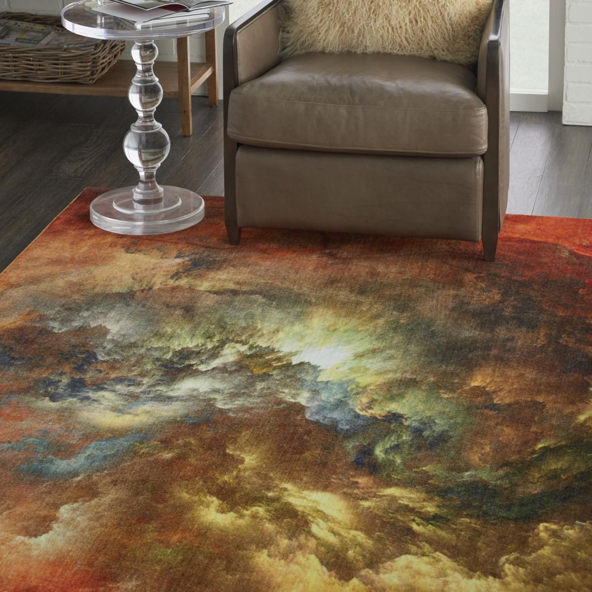 Le Reve Rugs LER07 in red multicolour by Nourison – image 2