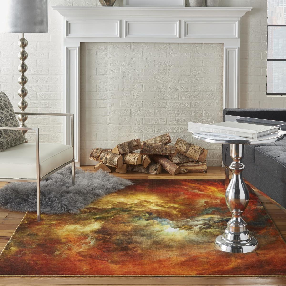 Le Reve Rugs LER07 in red multicolour by Nourison – image 1