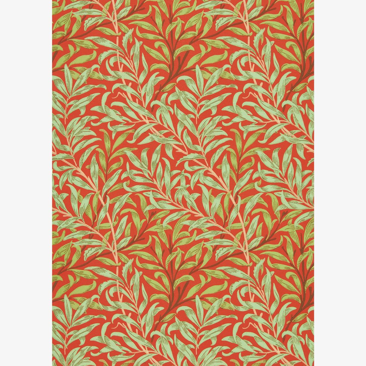 Willow Bough Wallpaper 216951 by Morris & Co in Tomato Olive Roll – image 1