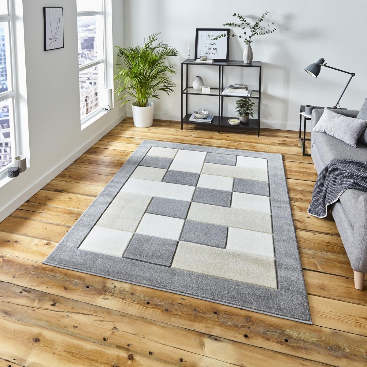 Matrix Rugs MT 04 in Grey Beige – image 1