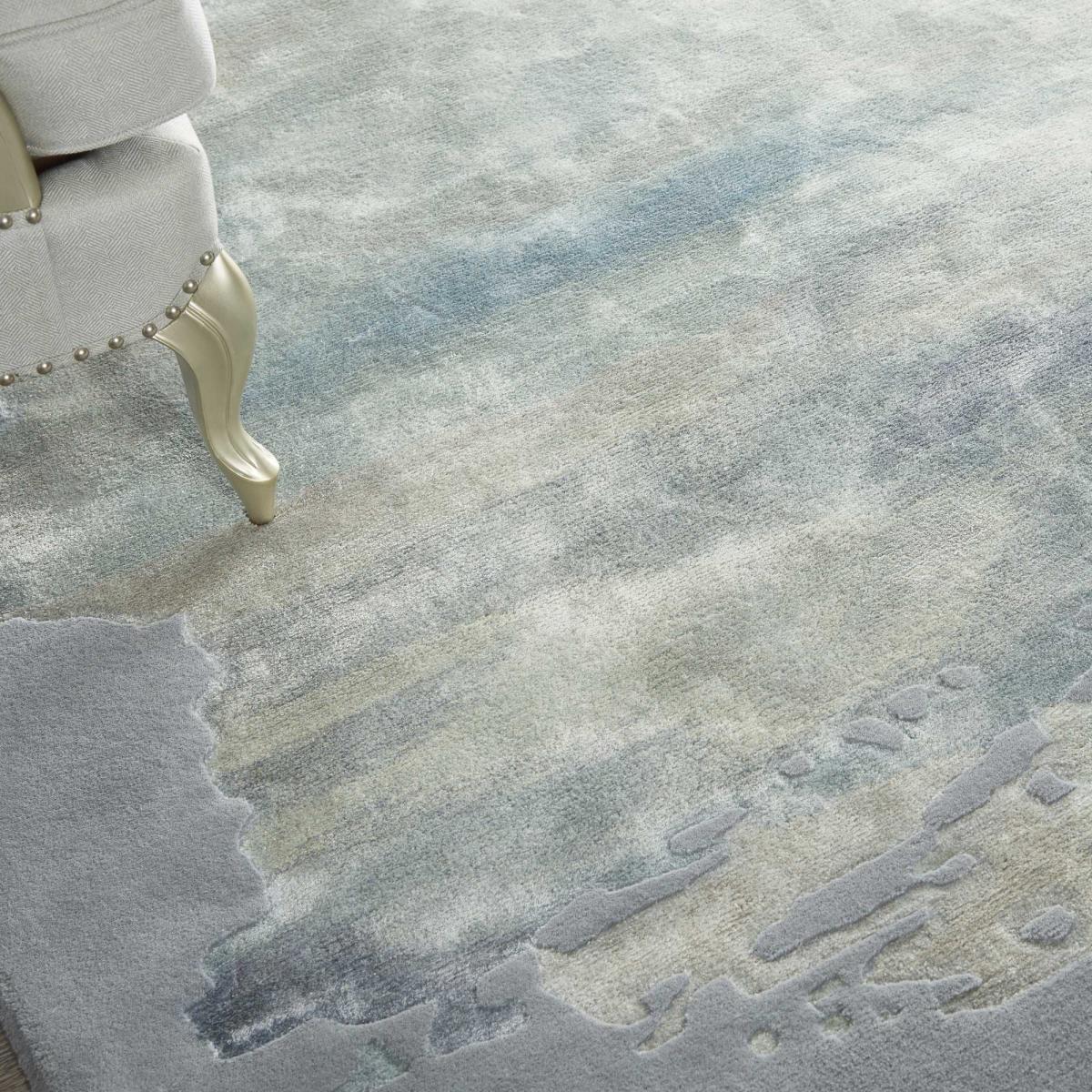 Prismatic PRS19 Abstract Wool Rugs in SFMSL Grey Blue&nbsp;168x226cm – image 4