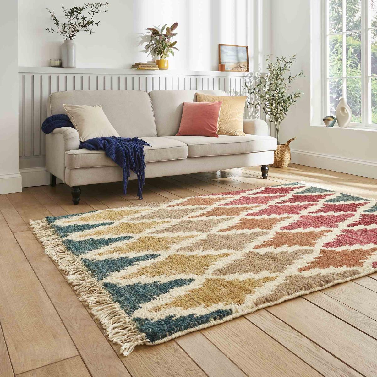 Hemp 21470 Modern Geometric Rugs in Multi150x230cm – image 2