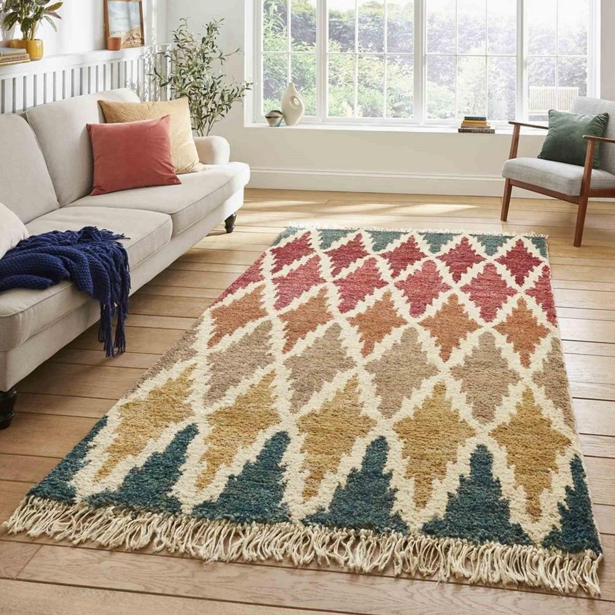 Hemp 21470 Modern Geometric Rugs in Multi150x230cm – image 1