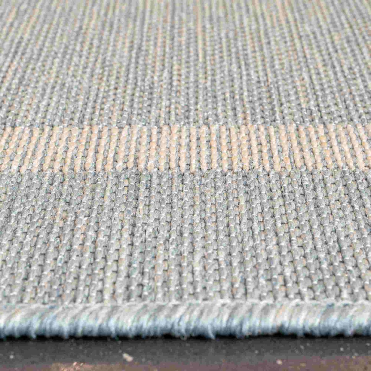 Newquay Plain Bordered Indoor Outdoor Rugs 96027 5013 in Blue 80x150cm – image 4