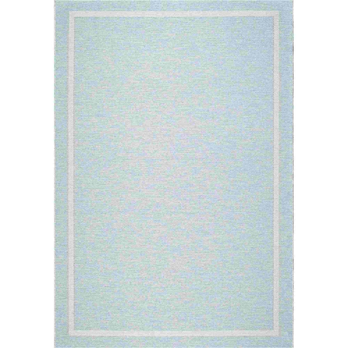 Newquay Plain Bordered Indoor Outdoor Rugs 96027 5013 in Blue 80x150cm – image 5
