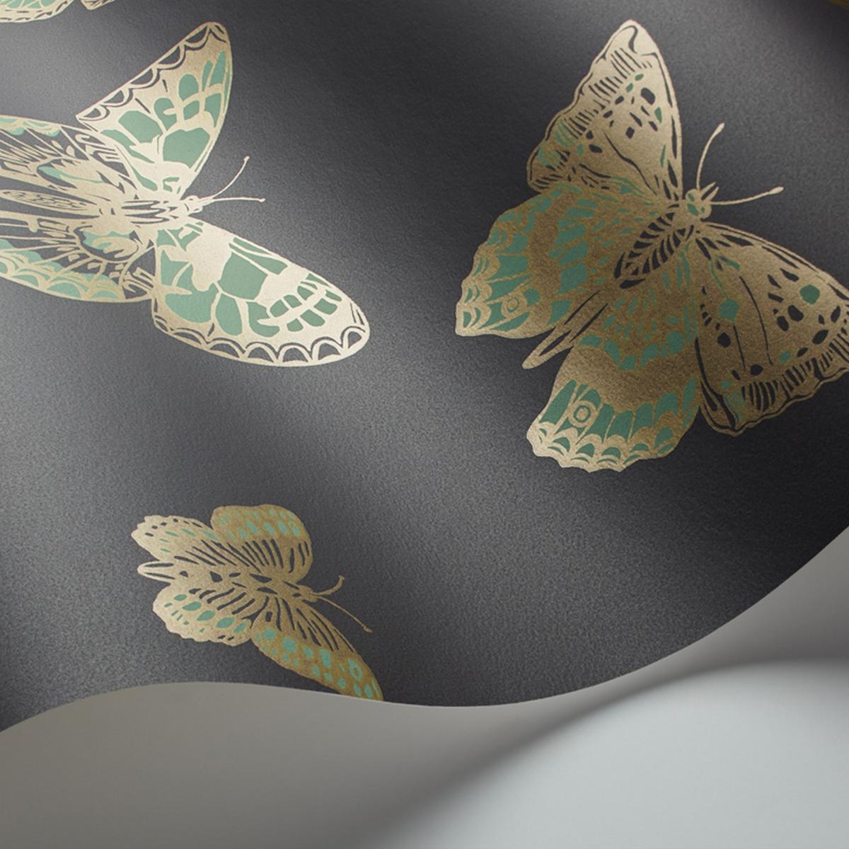 Butterflies & Dragonflies Wallpaper 15067 by Cole & Son in Viridian GreenRoll