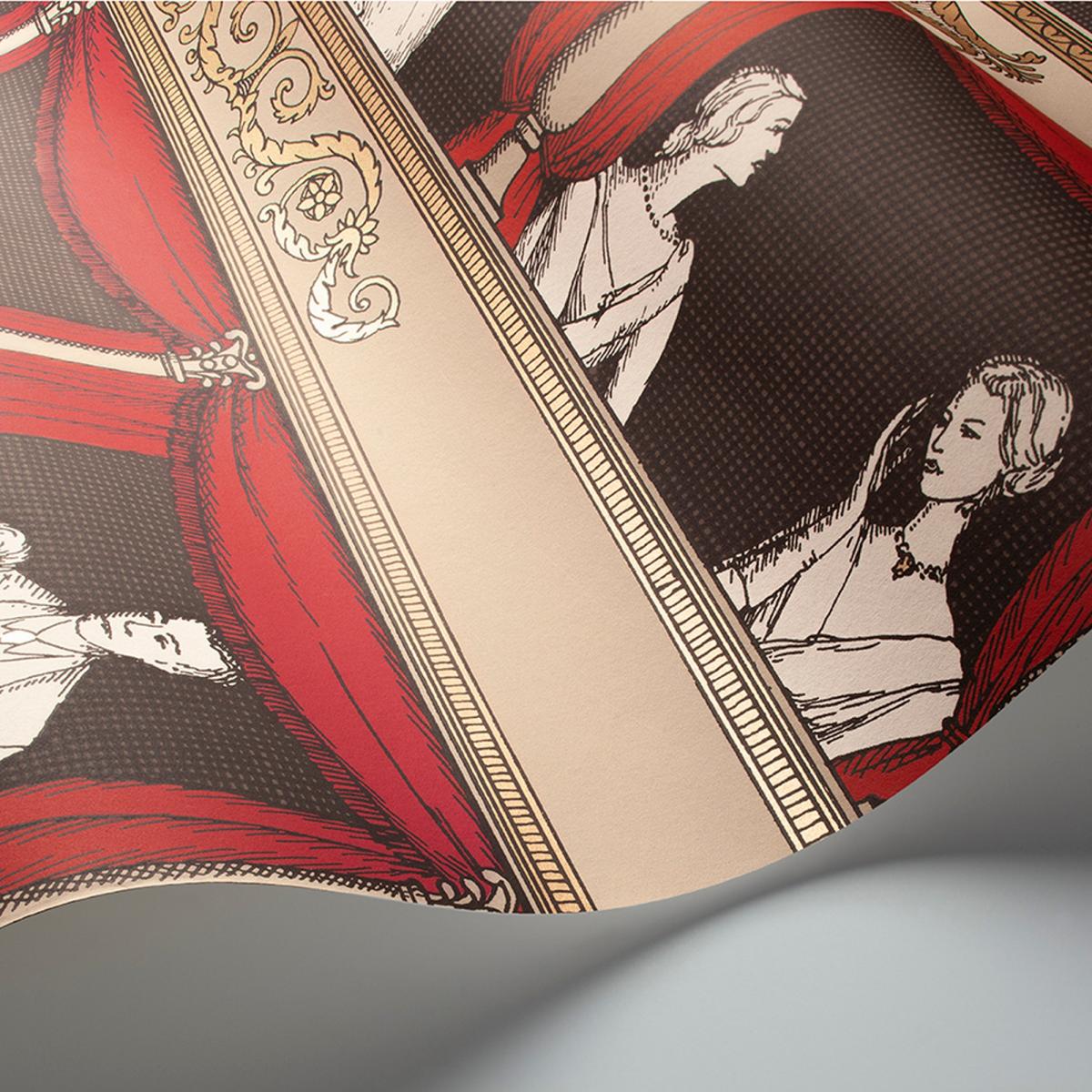 Teatro Wallpaper 18037 by Cole & Son in Linen Rouge Roll – image 2