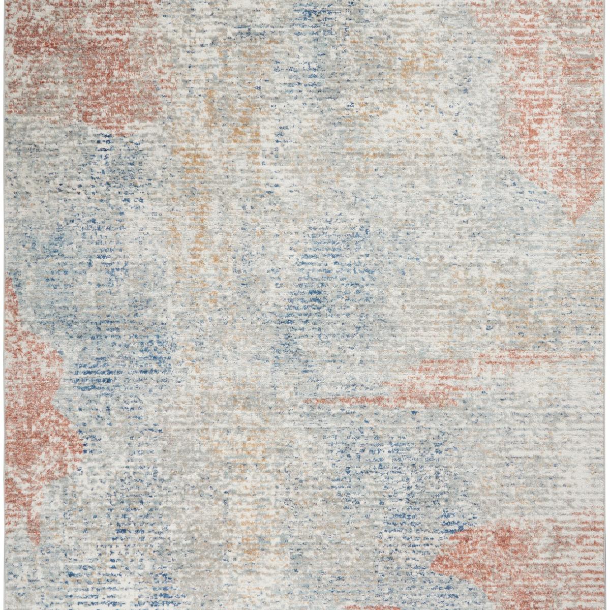 Quarry QUA10 Abstract Distressed Runner Rugs in Ivory Multicolour by Nourison – image 2