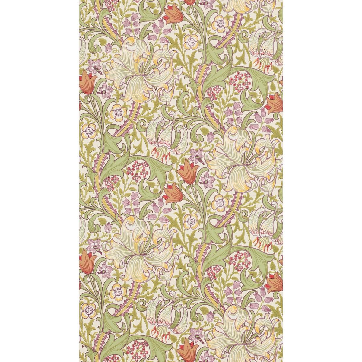 Golden Lily Wallpaper 210399 by Morris & Co in Olive Russet&nbsp;Roll – image 3