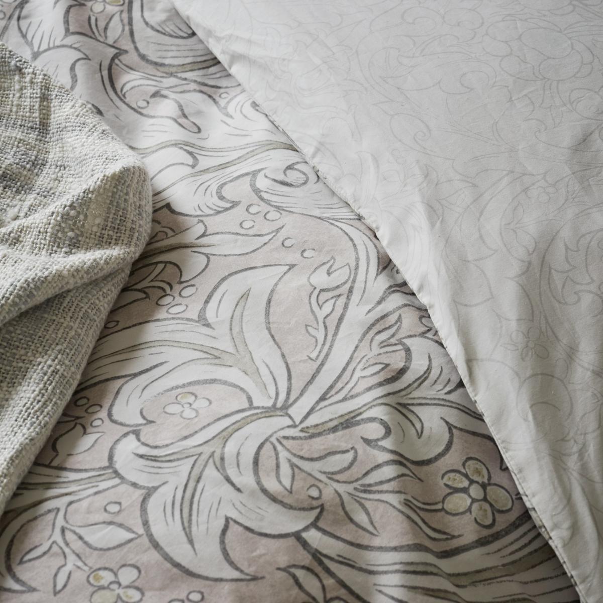 Pure Bachelors Bedding Duvet Cover and Pillowcase By Morris & Co in Sea Pink 140x200cm – image 4