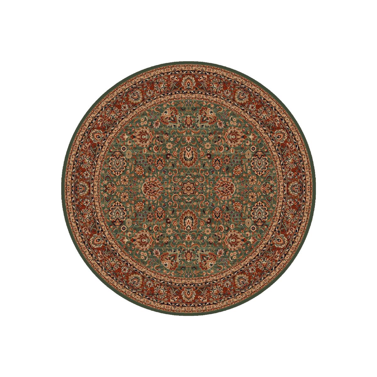Kashqai Traditional Persian Circle Rugs 4362 400 in Green200x200cm