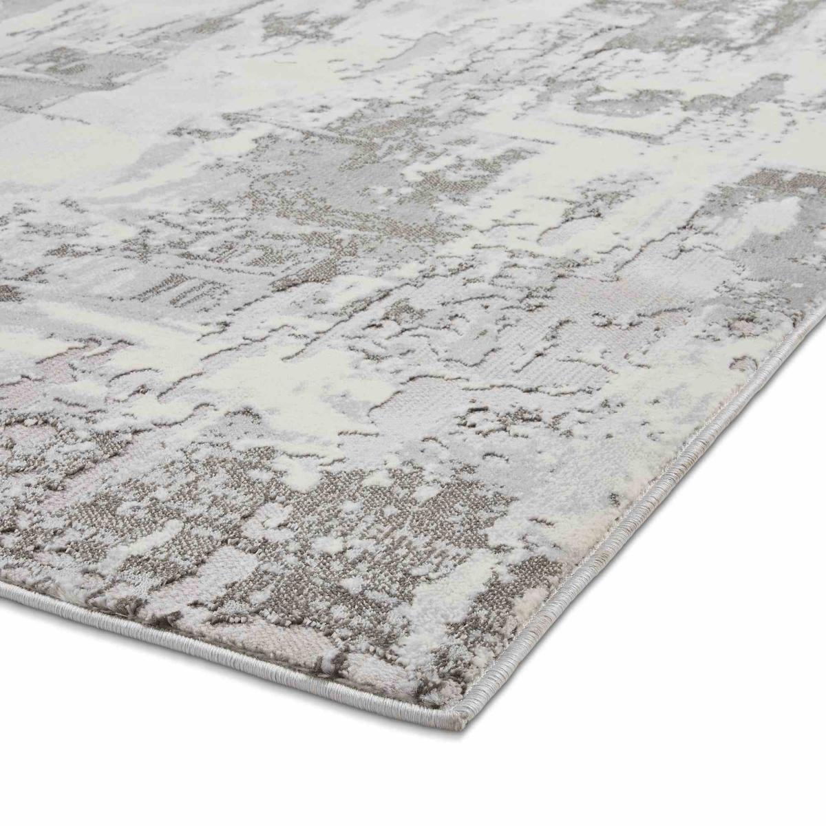 Apollo GR579 Modern Abstract Distressed Rugs in Grey Ivory White160x220cm – image 3