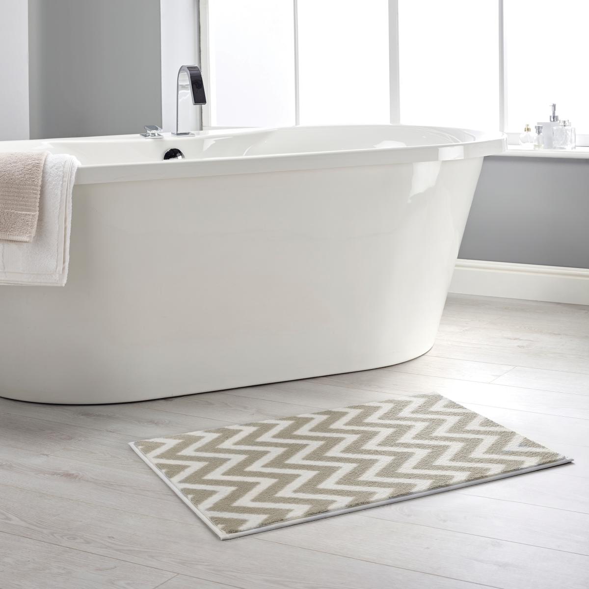 Chevron Bathroom Mats 2 by Dip and Drip 50x80cm – image 1