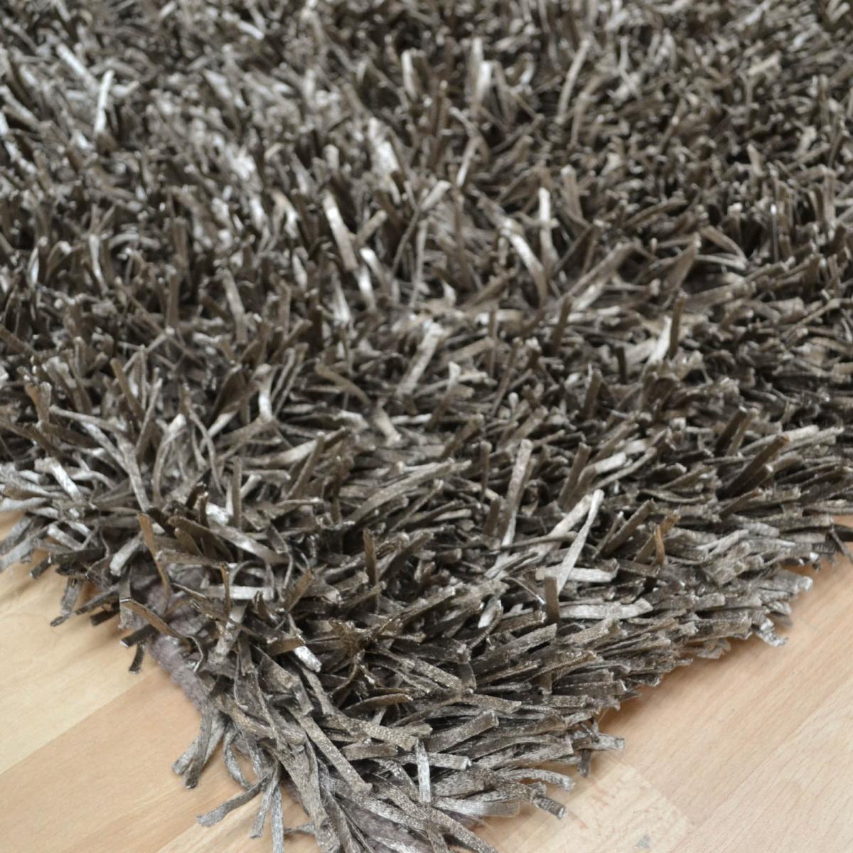 Metallica Shaggy Rugs in Gunmetal Grey 70x140cm – image 2
